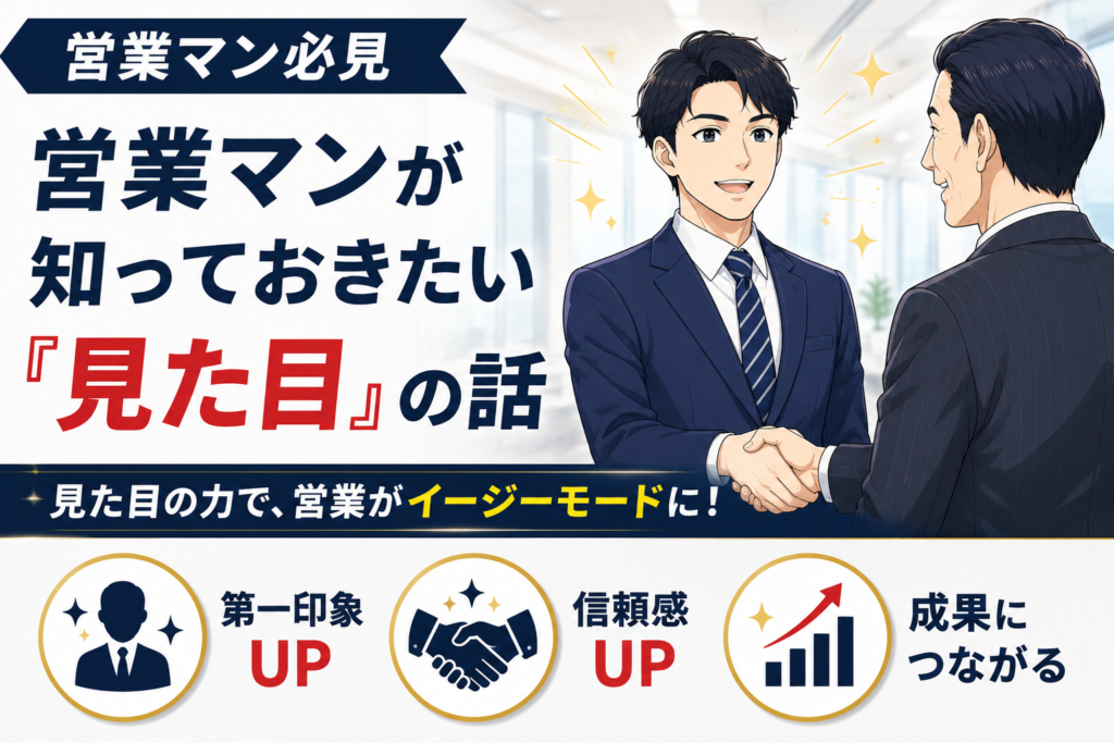 営業マンが知っておきたい見た目の話【見た目の力で営業がイージーモードに！】