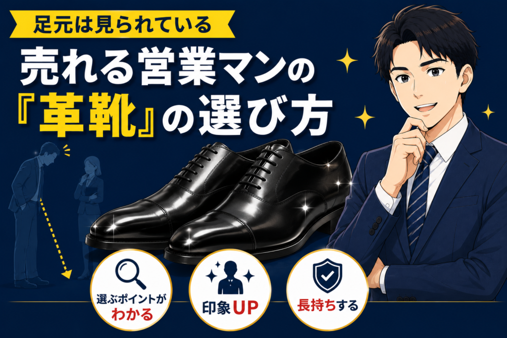 売れる営業マンはどんな革靴を履いている？選ぶポイントを解説！