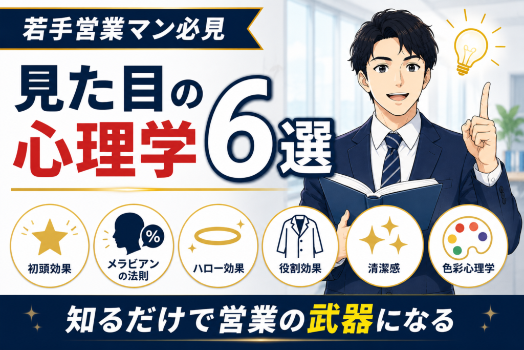 若手営業マンが知っておきたい見た目の心理学６選【営業活動をイージーモードに！】