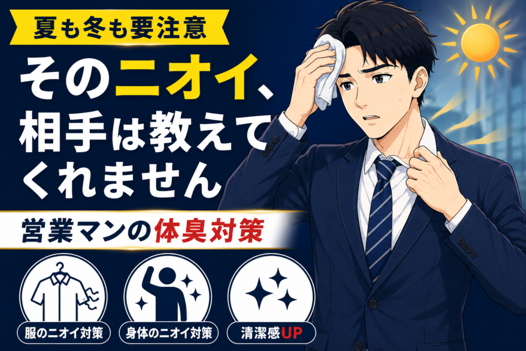 服や身体からのニオイに注意。営業マンの体臭問題について考える！