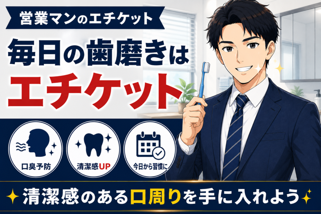 毎日の歯磨きはエチケット！営業マンは清潔感のある口周りを手に入れよう！