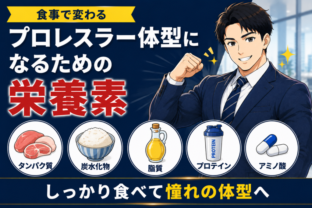 『プロレスラーのような体型になる！』食事で摂取したい栄養素について解説！