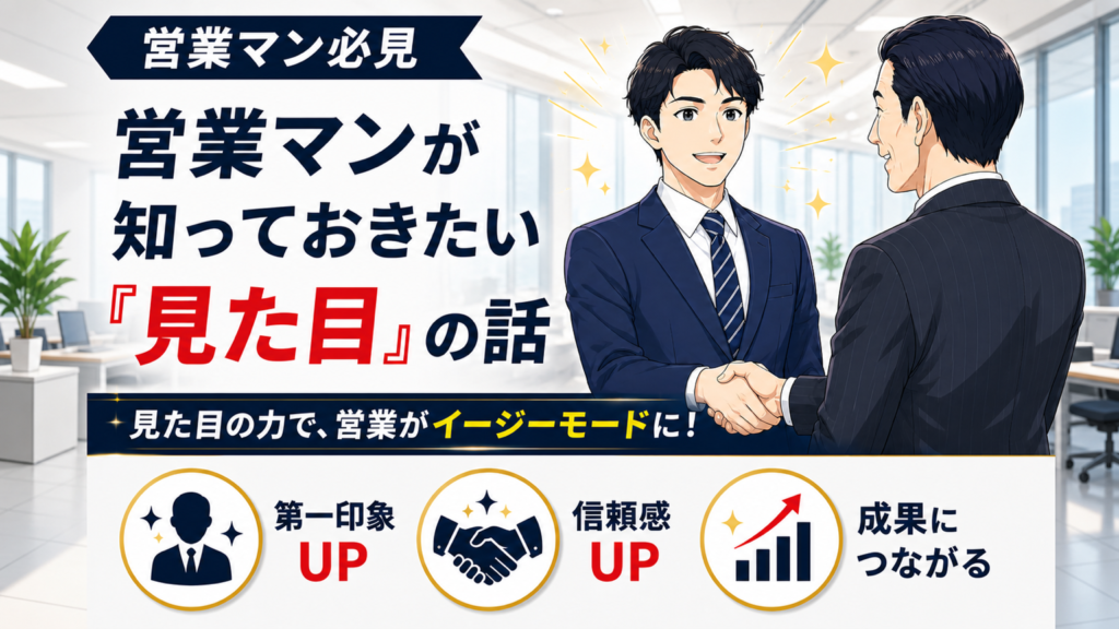 営業マンの見た目の力を解説する記事のアイキャッチ画像