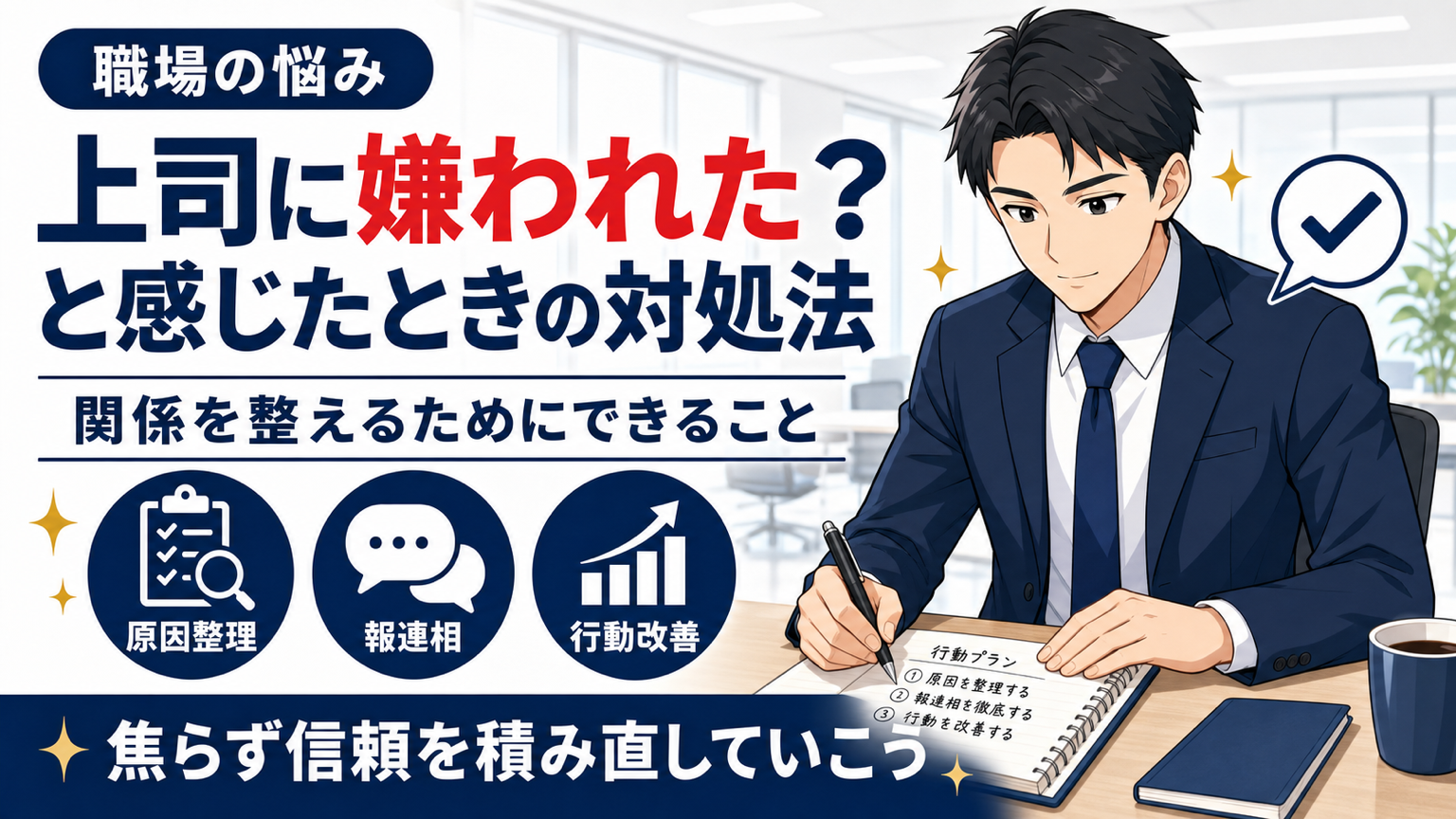 上司に嫌われたと感じたときの対処法サムネイル