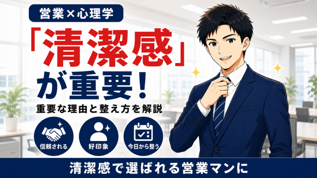 営業マンの清潔感の重要性と整え方を解説するアイキャッチ画像