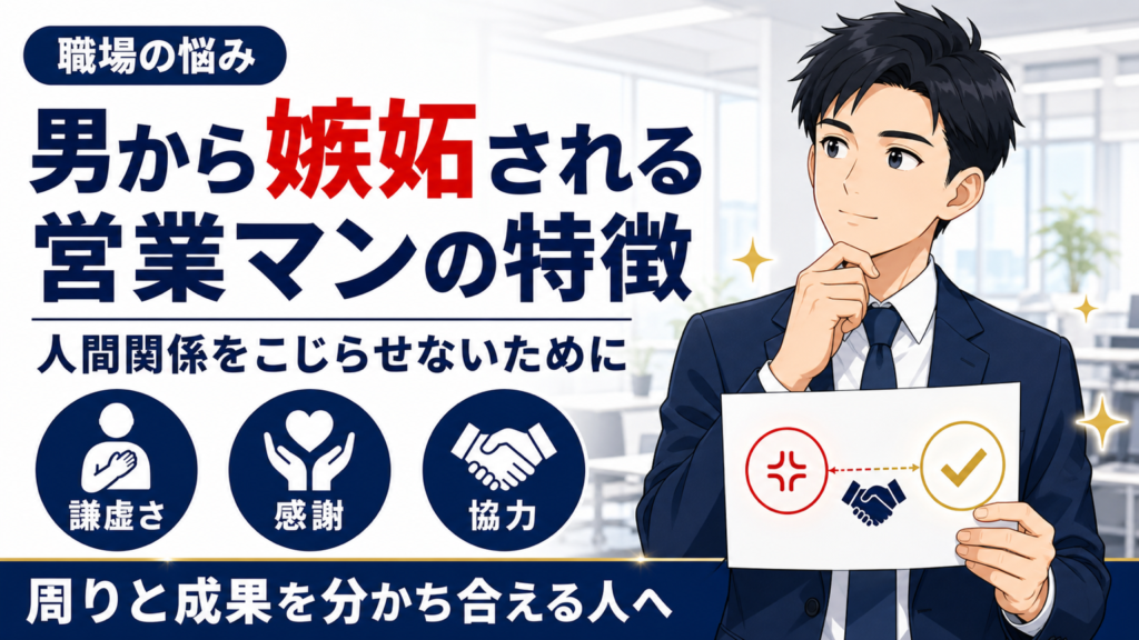 男から嫉妬される営業マンの特徴サムネイル