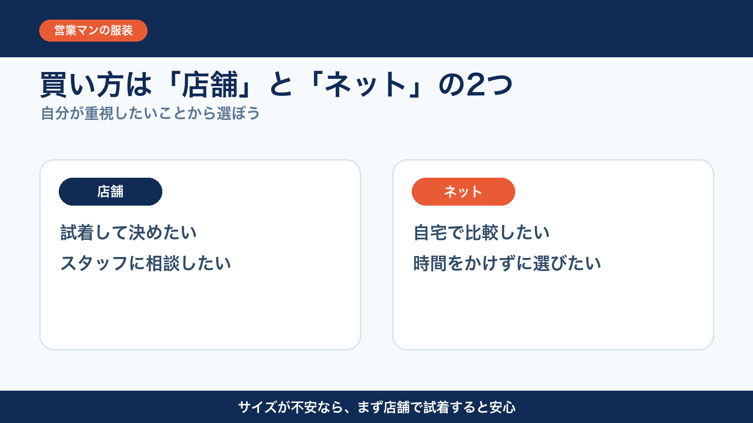 パジャマスーツを店舗とネットで買い分けるポイント