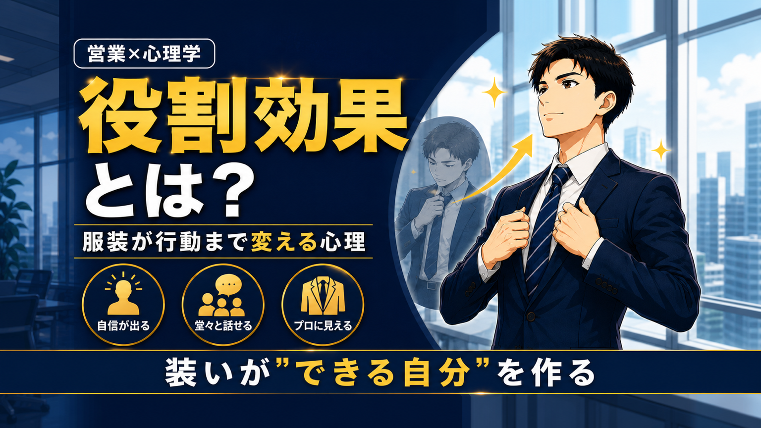 役割効果を解説する営業マン向け記事のアイキャッチ画像