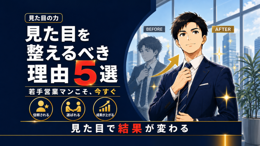 営業マンが見た目を整えるべき理由を解説するアイキャッチ画像